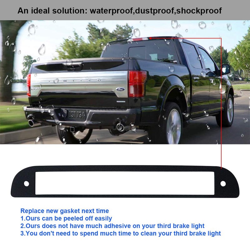 MOFORKIT 3rd Third Brake Light Seal Gasket Compatible with Ford F150 F250 F350 Bronco 1992 to 1996 Rear Cab High Mount Stop Lamp - Image 4